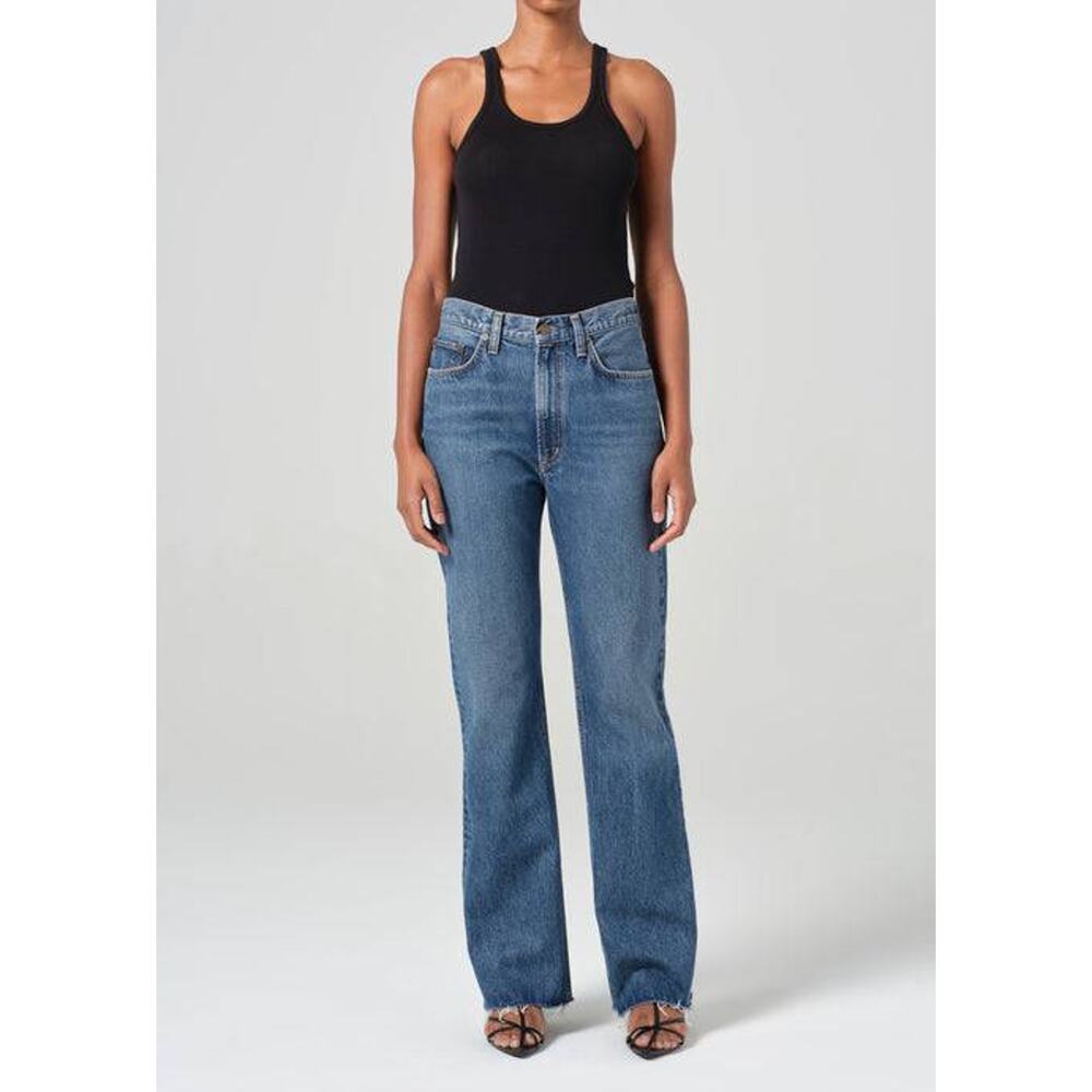 Agolde Leena High Rise Flare Jean in Placebo 26